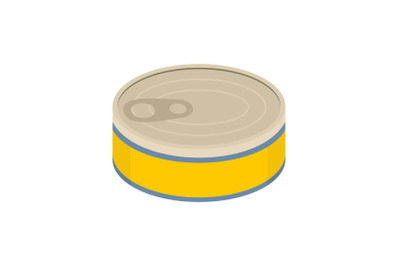 Tuna can icon, flat style