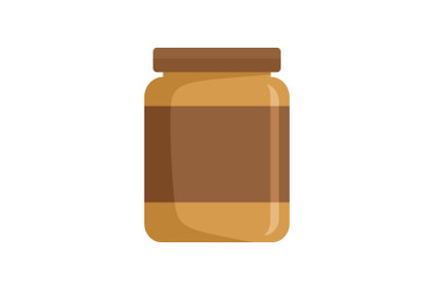 Butter jar icon, flat style