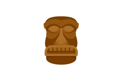 Hawaii idol icon, flat style