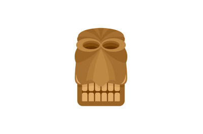 Hawaii traditional idol icon, flat style