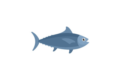 Tuna fish icon, flat style