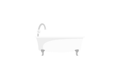 Bathtube icon, flat style