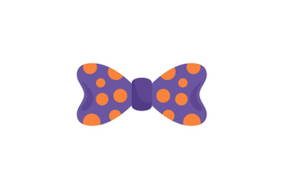 Bow tie orange circle icon, flat style