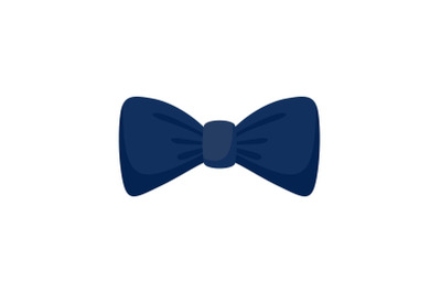 Dark blue bow tie icon, flat style