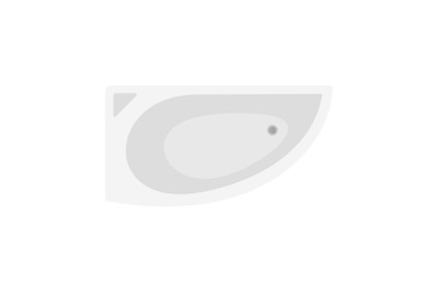 Corner bathtube icon, flat style