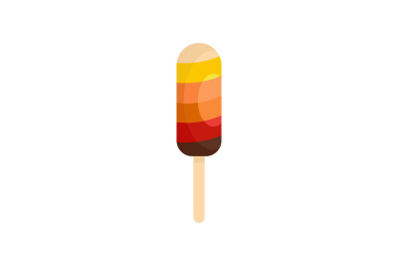 Beach ice cream icon, flat style
