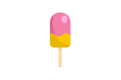 Cold ice cream icon, flat style