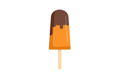 Vanilla ice cream icon, flat style
