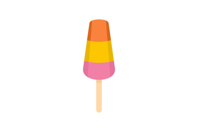 Triple ice cream icon, flat style