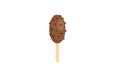 Elipse ice cream icon, flat style