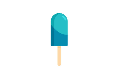 Aqua ice cream icon, flat style