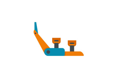 Hiking equipment icon, flat style