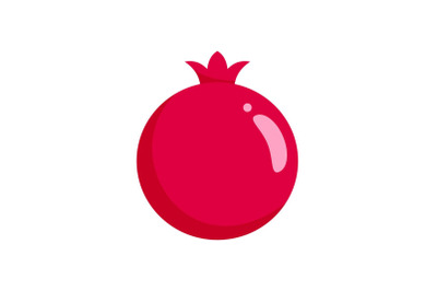Pomegranate icon, flat style
