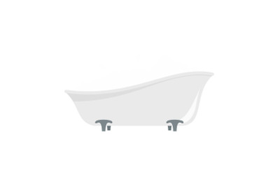 Bubblebath in bathtube icon, flat style