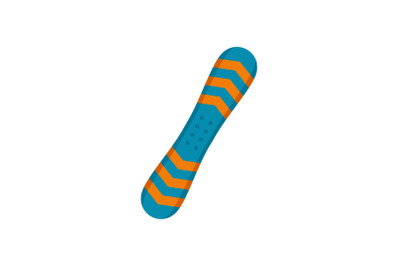 Snowboard icon, flat style