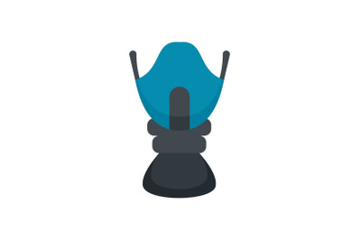 Face protect icon, flat style