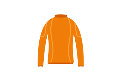 Thermo clothes icon, flat style