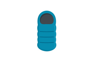 Sleeping bag icon, flat style