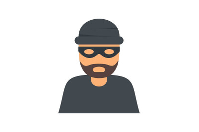Thief icon, flat style
