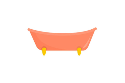 Baby bathtube icon, flat style