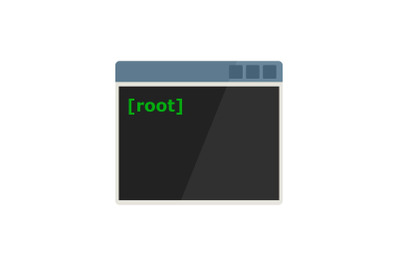 Root window icon, flat style