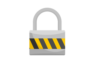 Big lock icon, flat style
