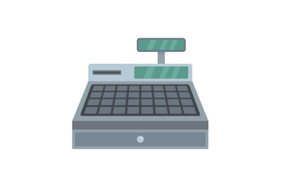 Cash machine icon, flat style