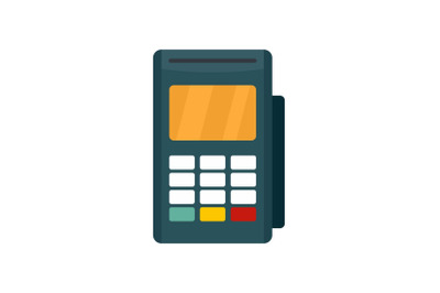 Credit card reader icon, flat style