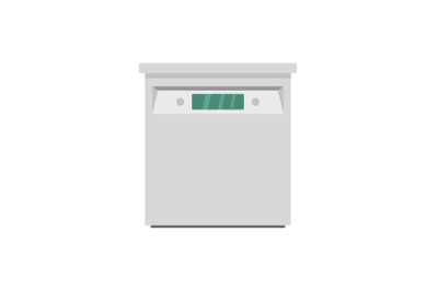 Closed dishwasher icon, flat style