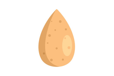 Clean almond icon, flat style