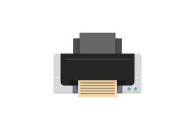 Inkjet printer icon, flat style