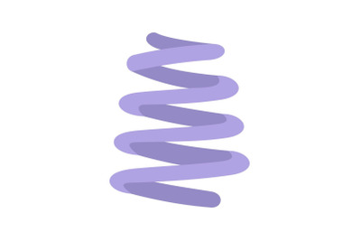 Spiral coil icon, flat style