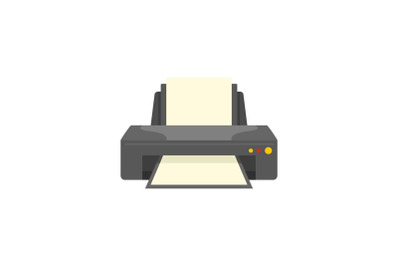 Jet printer icon, flat style