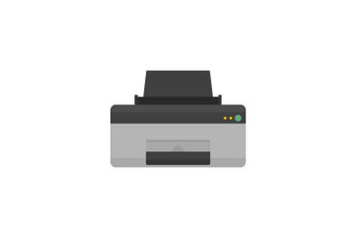 Home printer icon, flat style