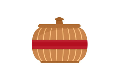 Asia vase icon, flat style