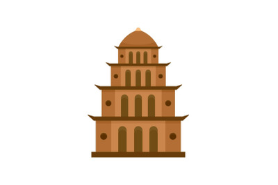 Temple icon, flat style