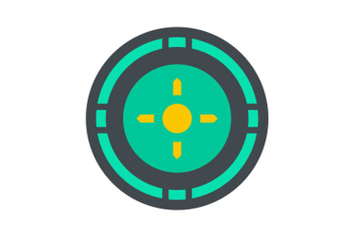 Reticle target icon, flat style