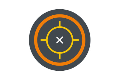 Riffle target icon, flat style