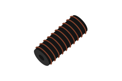 Electric spring coil icon, flat style