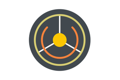 Futuristic aim target icon, flat style