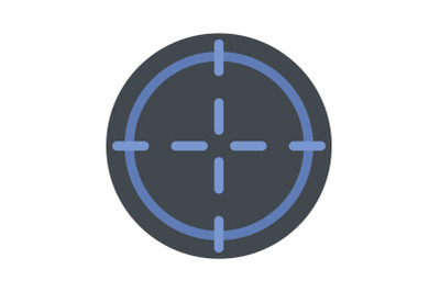 Sniper target icon, flat style