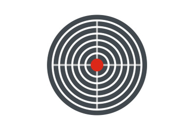 Aim target icon, flat style