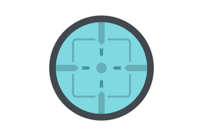 Sniper elite aim icon, flat style