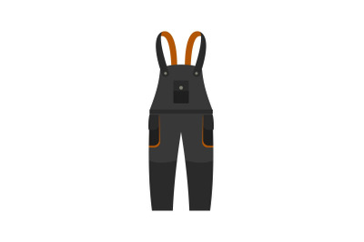 Work pants icon, flat style
