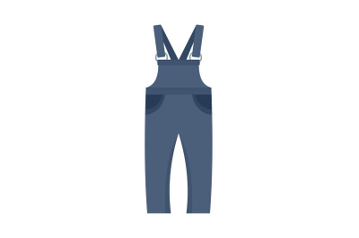 Work trousers icon, flat style