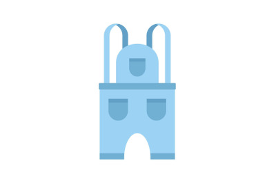Jeans work pants icon, flat style