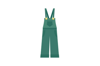 Garden worker clothes icon, flat style