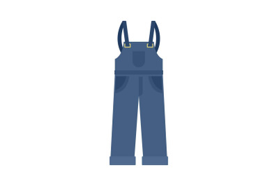 Worker pants icon, flat style