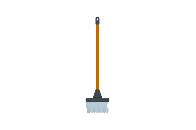 Cleaning mop icon, flat style