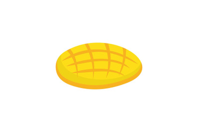 Cutted mango icon, flat style